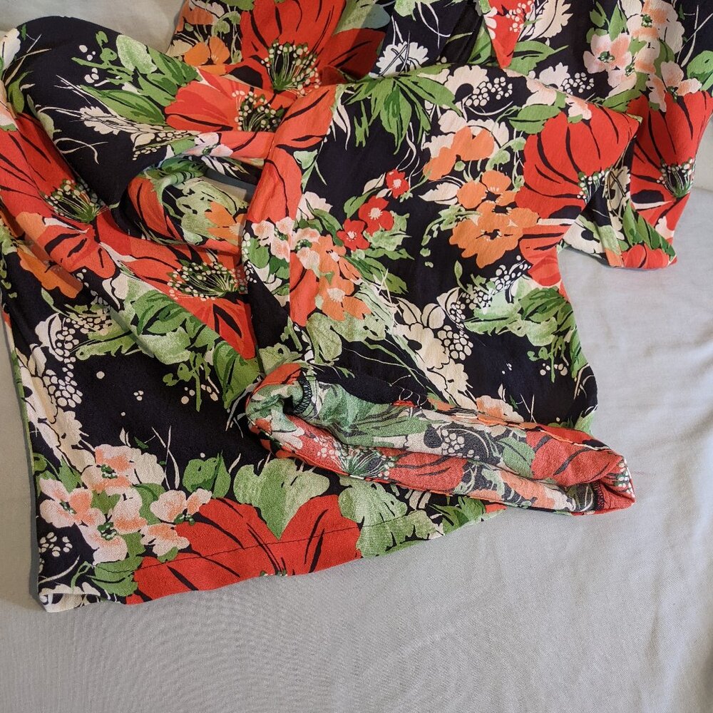 Zara Basic Collection, Small, Orange Print Pant N… - image 6